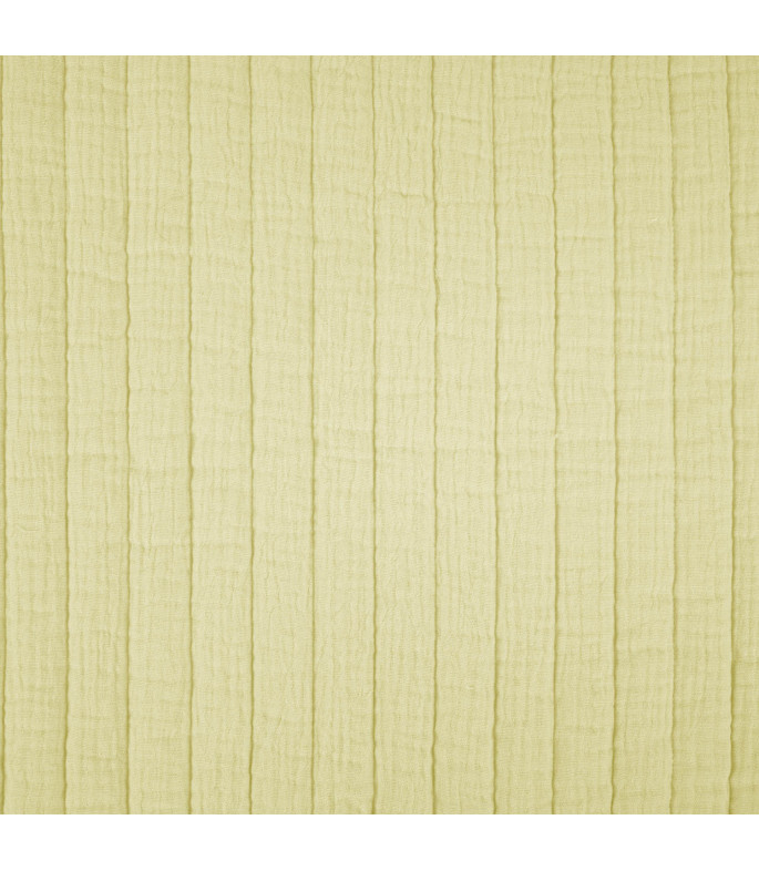 Tela Muselina acolchada en color amarillo pastel