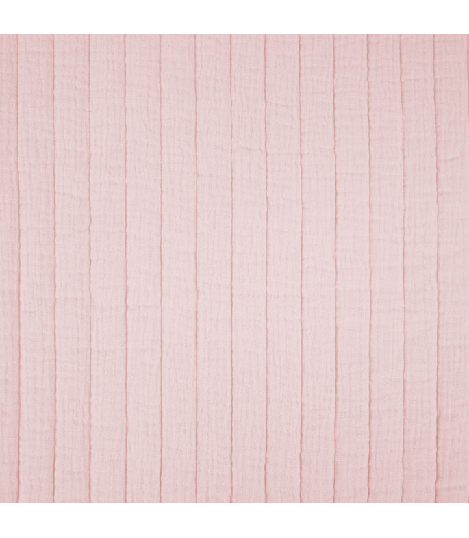 Tela Muselina acolchada en color rosa pastel