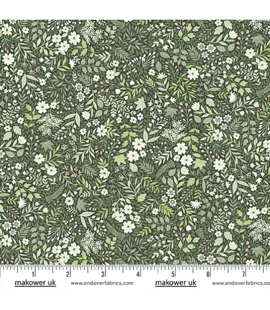 
                                                                                            Tela Makower Foxwood Wildflower Green
                                                                                    