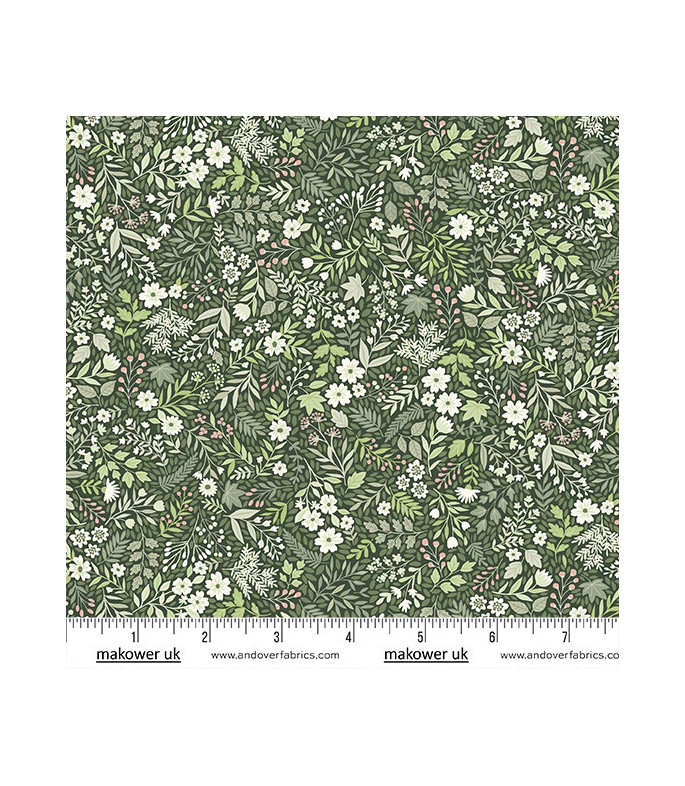 Tela Makower Foxwood Wildflower Green