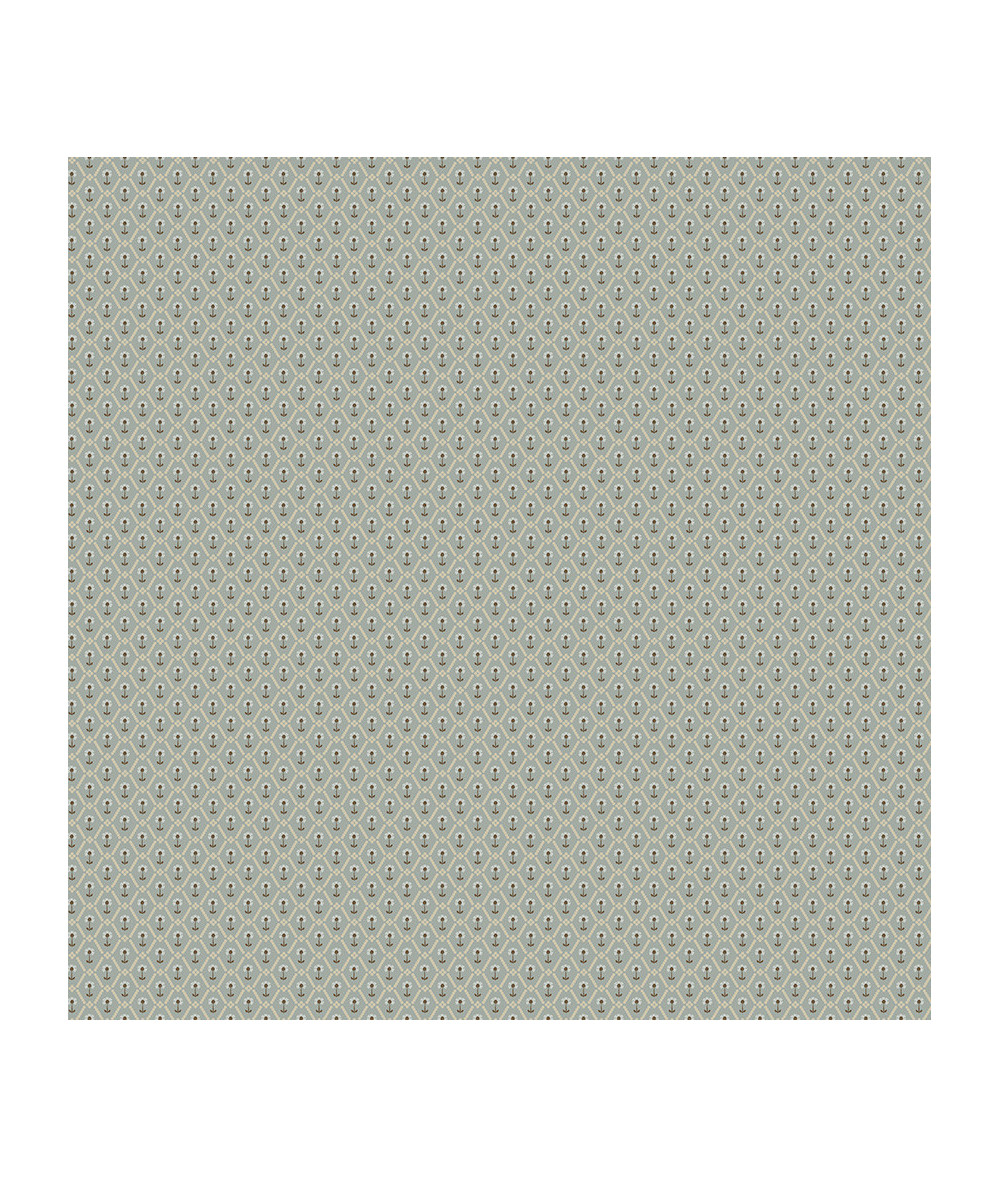 Tela colección Petite Jeanne Floral Tile Dusty Blue Cotton