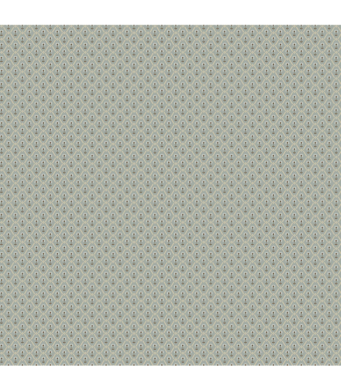 Tela colección Petite Jeanne Floral Tile Dusty Blue Cotton