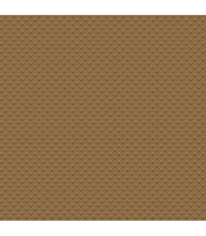 Tela colección Petite Jeanne Floral Tile Brown Cotton