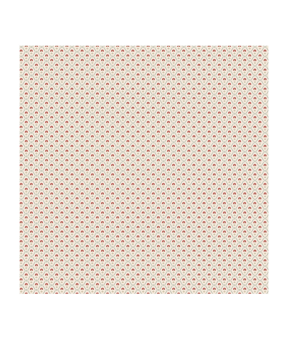 Tela colección Petite Jeanne Floral Tile Ivory Cotton