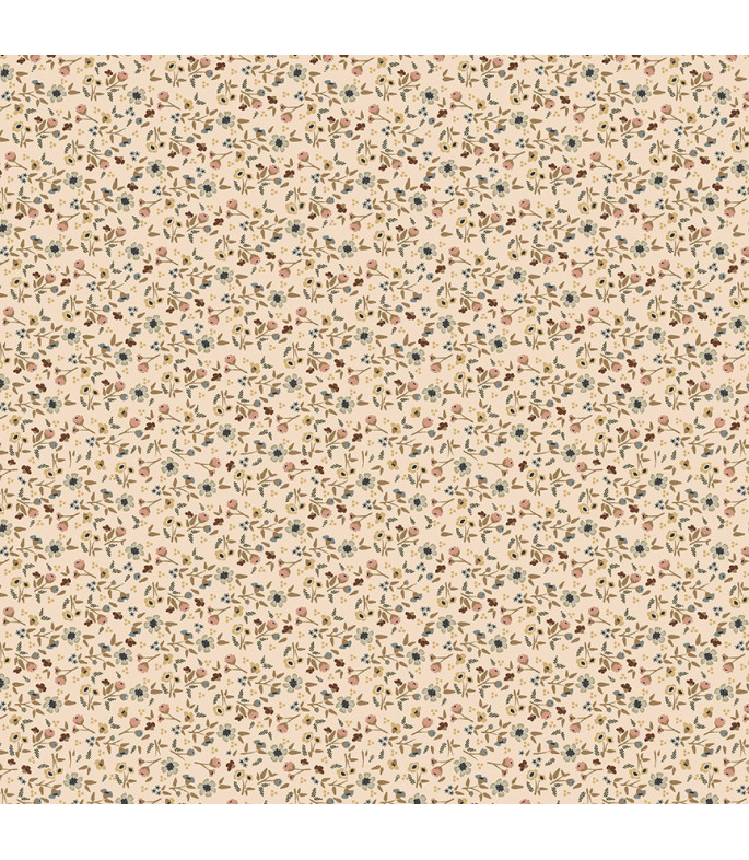 Tela colección Petite Jeanne Wild Flowers Blush Cotton