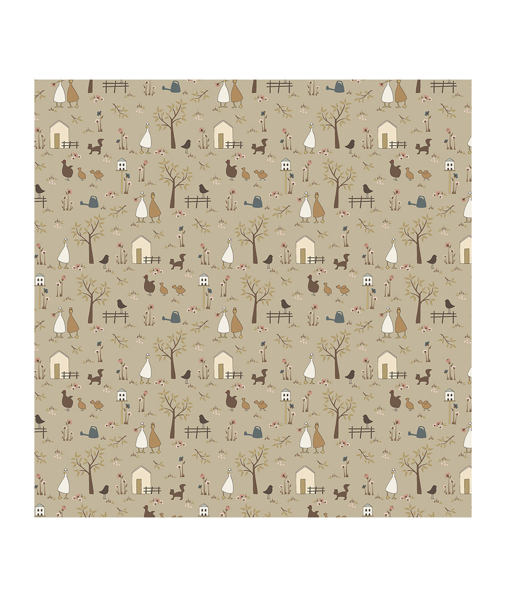 Tela colección Petite Jeanne Prairie Walk Taupe Cotton
