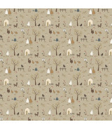 Tela colección Petite Jeanne Prairie Walk Taupe Cotton
