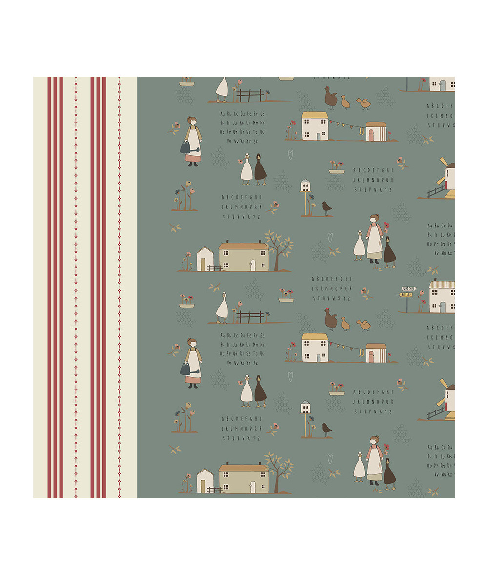 Tela colección Petite Jeanne Country Home Denim Cotton