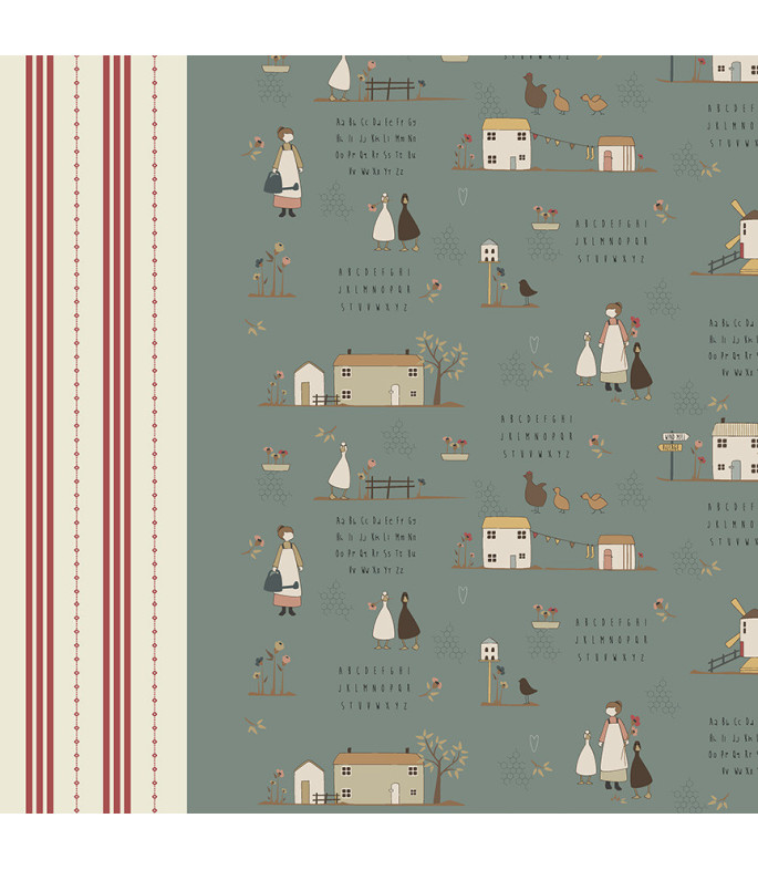 Tela colección Petite Jeanne Country Home Denim Cotton