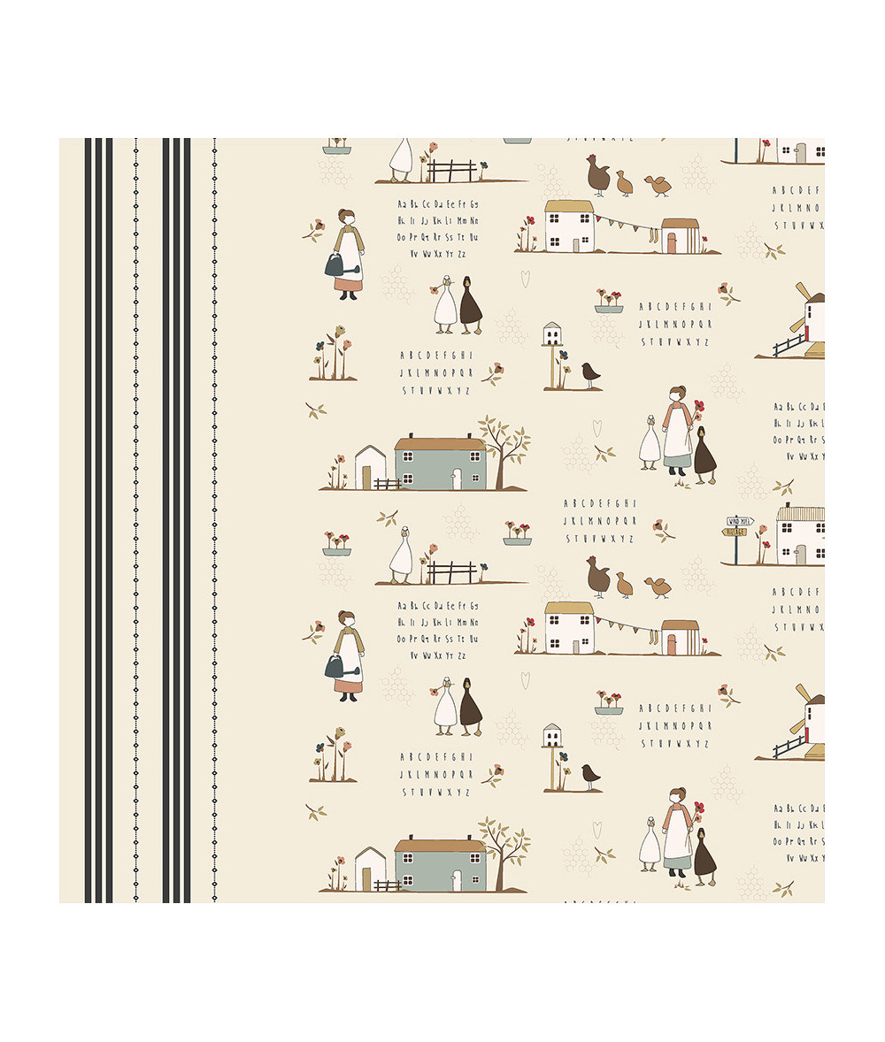 Tela colección Petite Jeanne Country Home Ivory Cotton