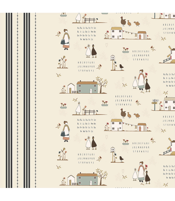 Tela colección Petite Jeanne Country Home Ivory Cotton