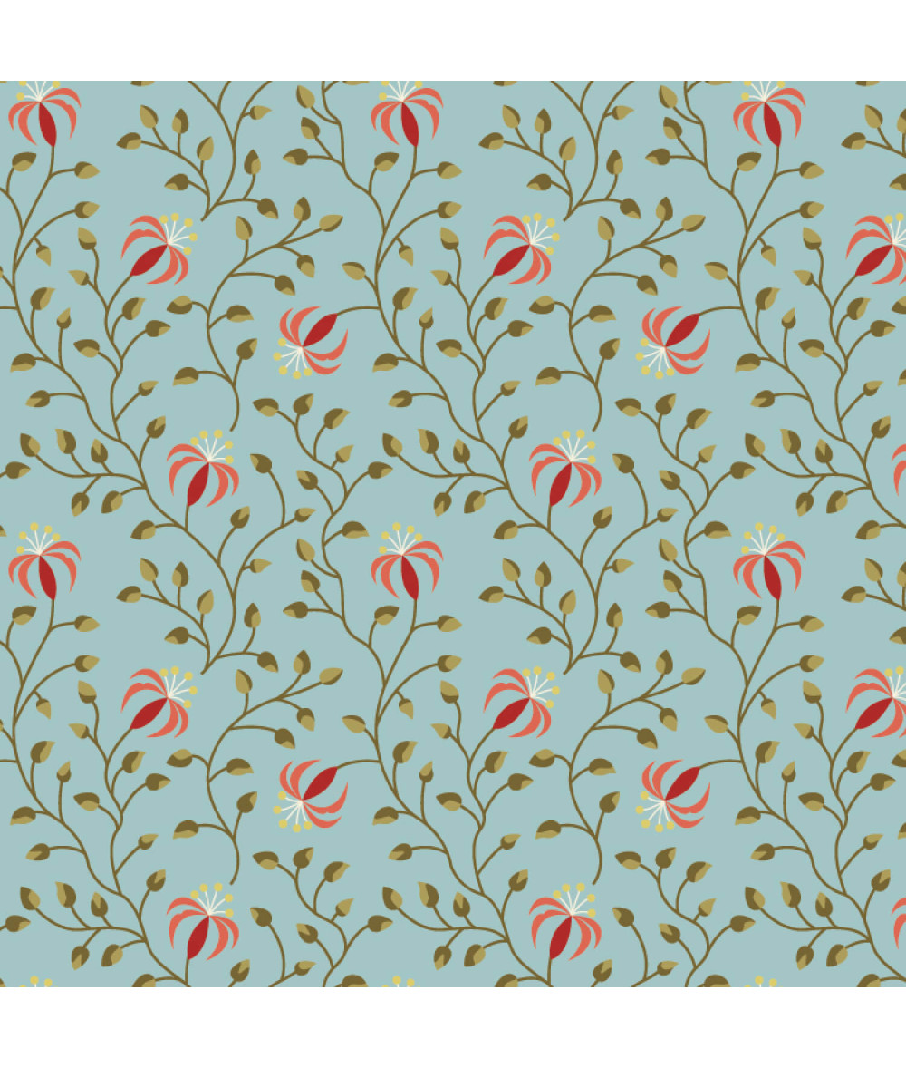 Tela Colección Beyond Time Lily Powder Blue