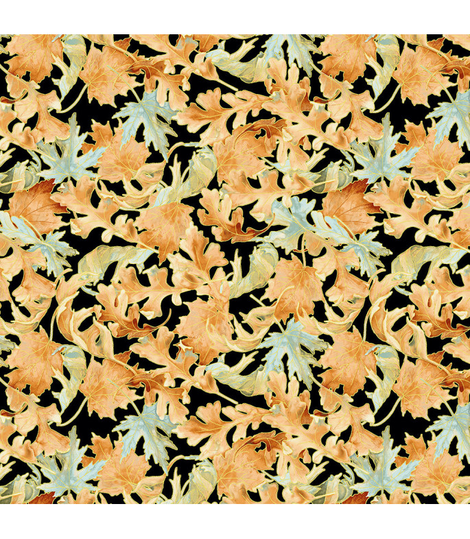 Tela colección Pumpkin Kisses-Pack Leaves