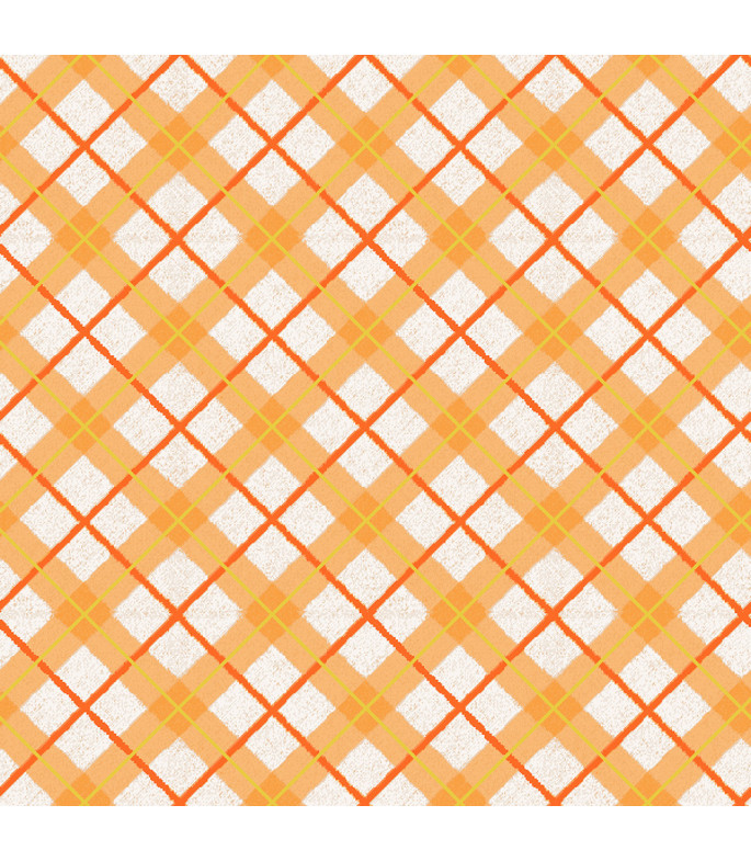 Tela colección Pumpkin Kisses-Diagonal Plaid