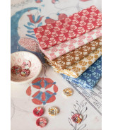 Tela tilda colección Sanctuary Mira rhubarb