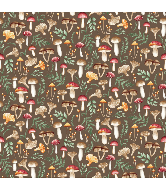 Tela Colección Foliage & Fur Coats Mushroom mix