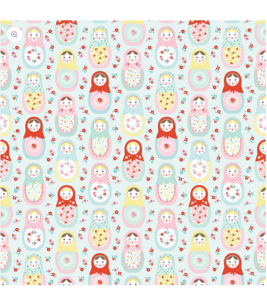 
                                                                                            Tela Colección Market Day Nesting Dolls Mint
                                                                                    