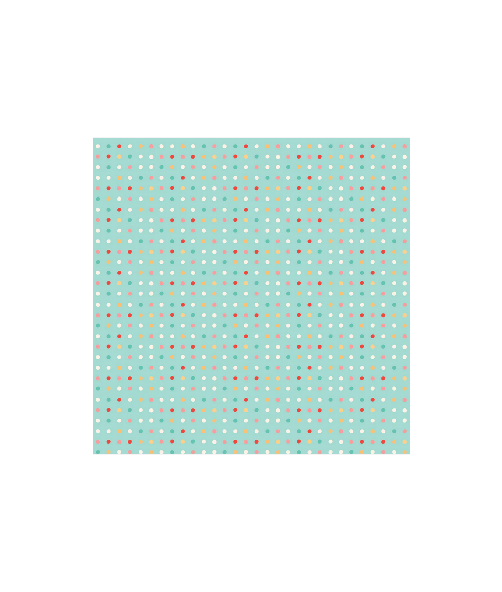 Tela Colección Mushroom blooms Polkie Dots Teal