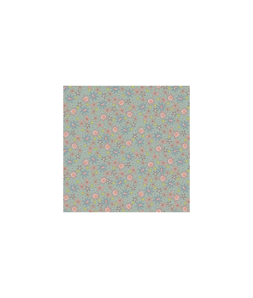 Tela Coleccion Simply Be Blue Flowers