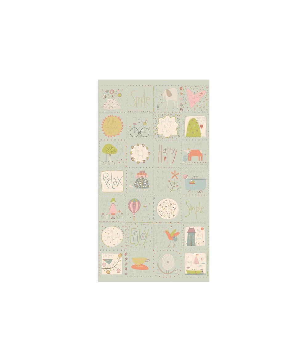 Tela Coleccion Simply Be Dove Gray Panel - Patchwork