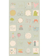 Tela Coleccion Simply Be Dove Gray Panel - Patchwork