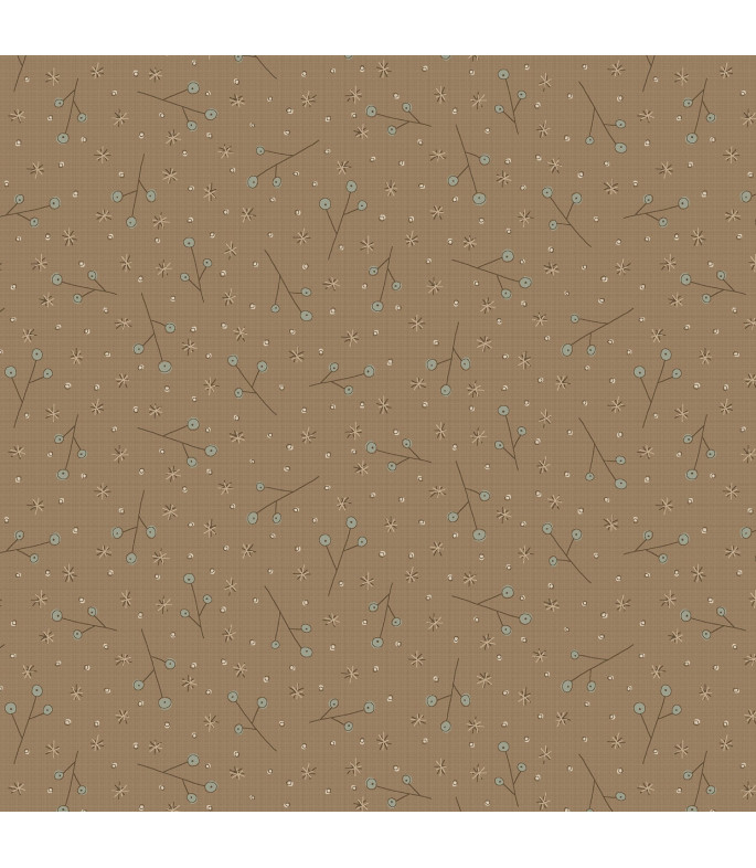 Tela Colección Down Tinsel Berry Stalks Brown