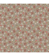 Tela Colección Down Tinsel Poinsettias Grey