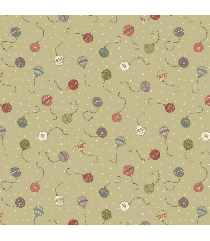 Tela Colección Down Tinsel Ornaments Beige