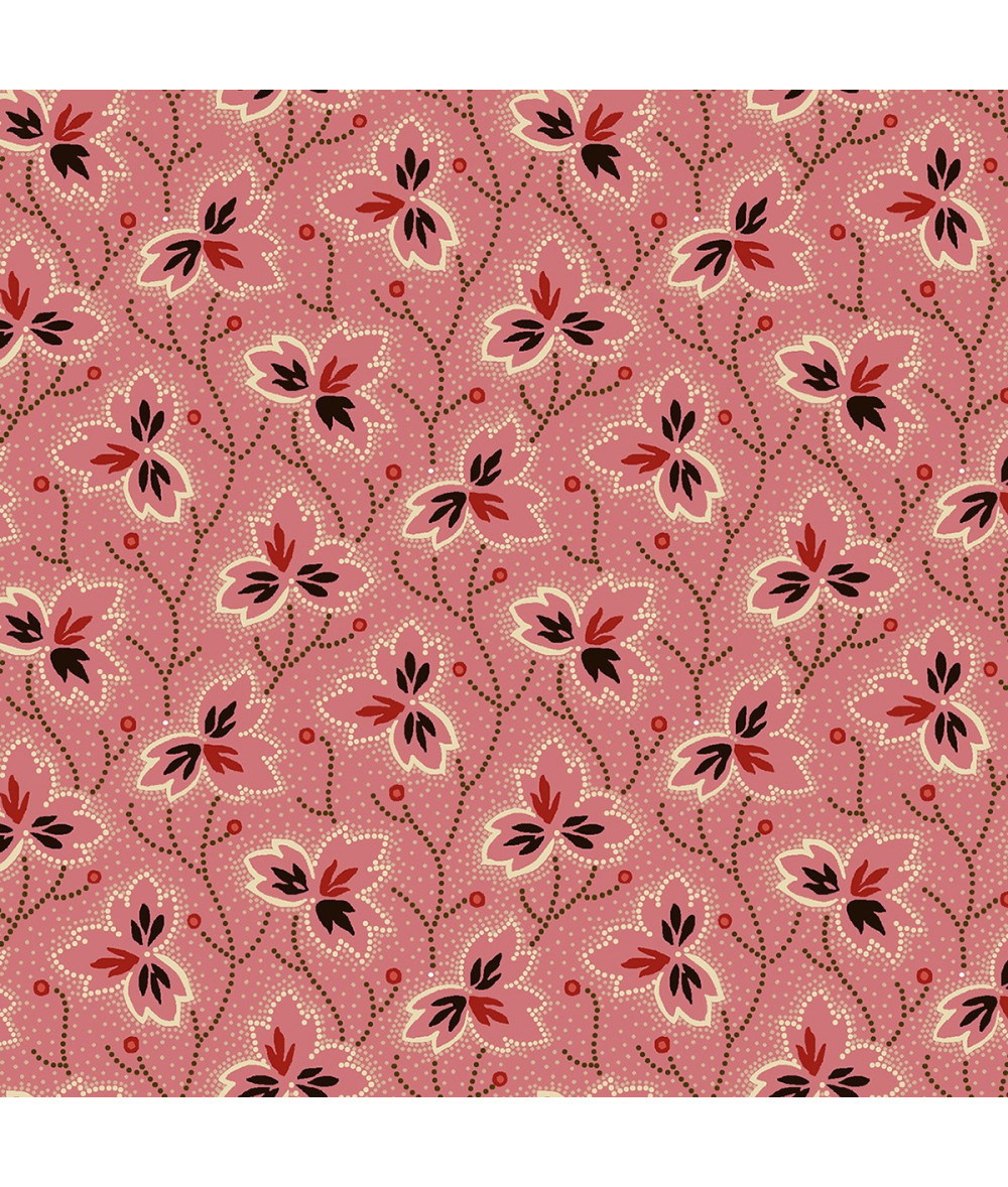 Tela Colección Bucklebury Chitnz Vine Leaves Pink
