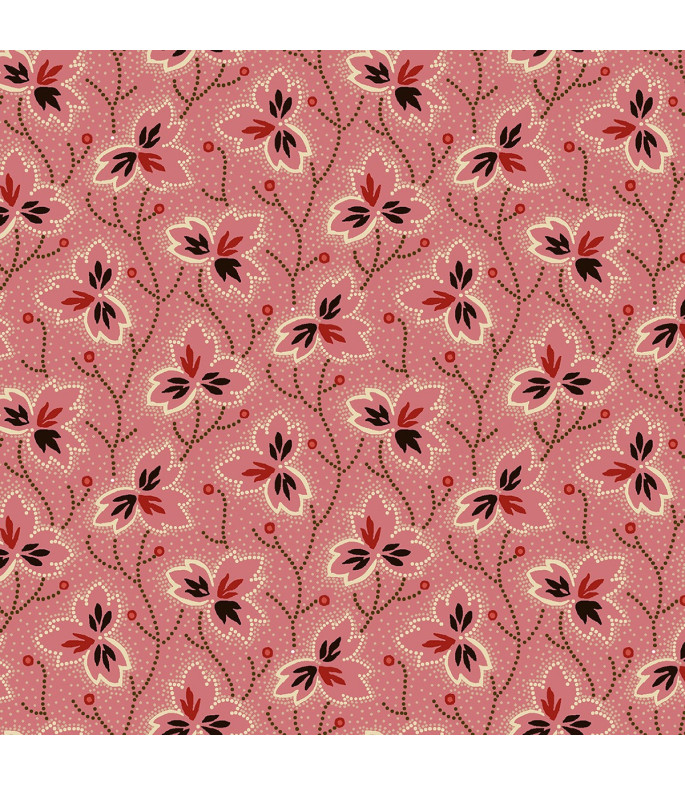 Tela Colección Bucklebury Chitnz Vine Leaves Pink