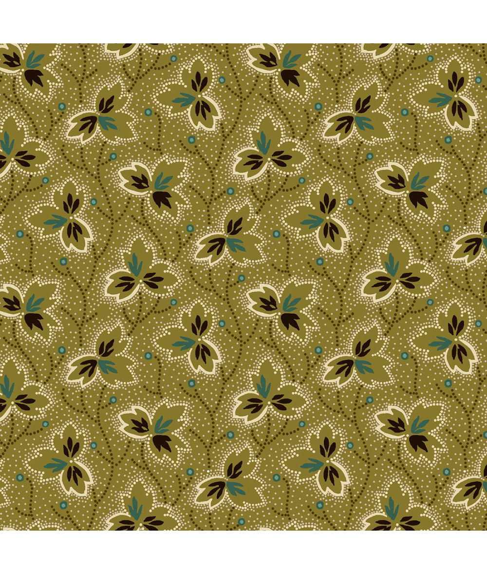 Tela colección Bucklebury Chitnz Vine Leaves Green