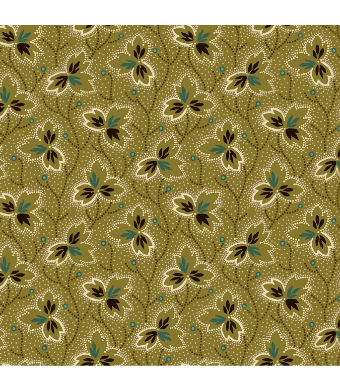 Tela colección Bucklebury Chitnz Vine Leaves Green