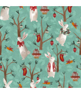 Tela Colección Glad Tidings Christmas Rabbit
