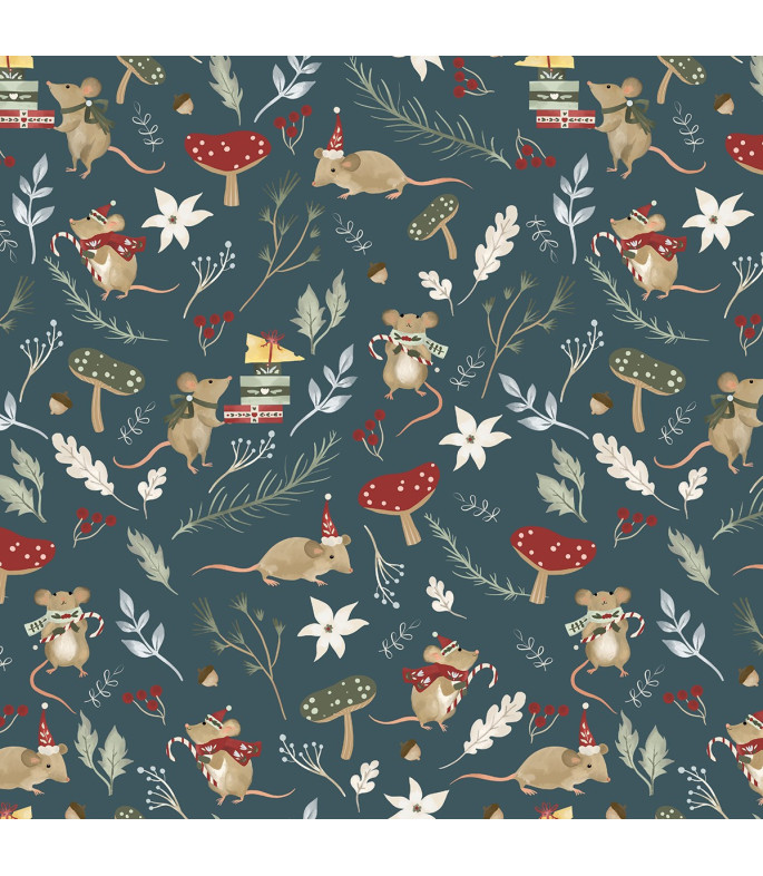 Tela Colección Glad Tidings Christmas Mice