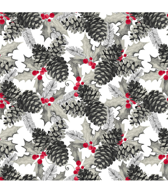 Tela Colección Holiday style Pines Cones
