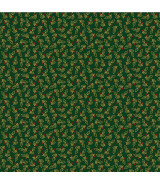 Tela Colección Holiday Twinkle Holly DarkGreen/Gold