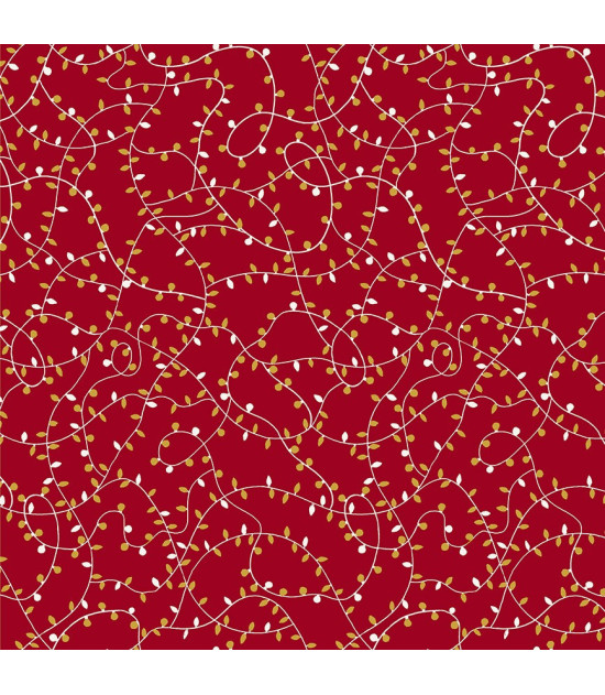 
                                                                                            Tela Colección Holiday Twinkle Twinkle Lights Dark Red/Gold
                                                                                    
