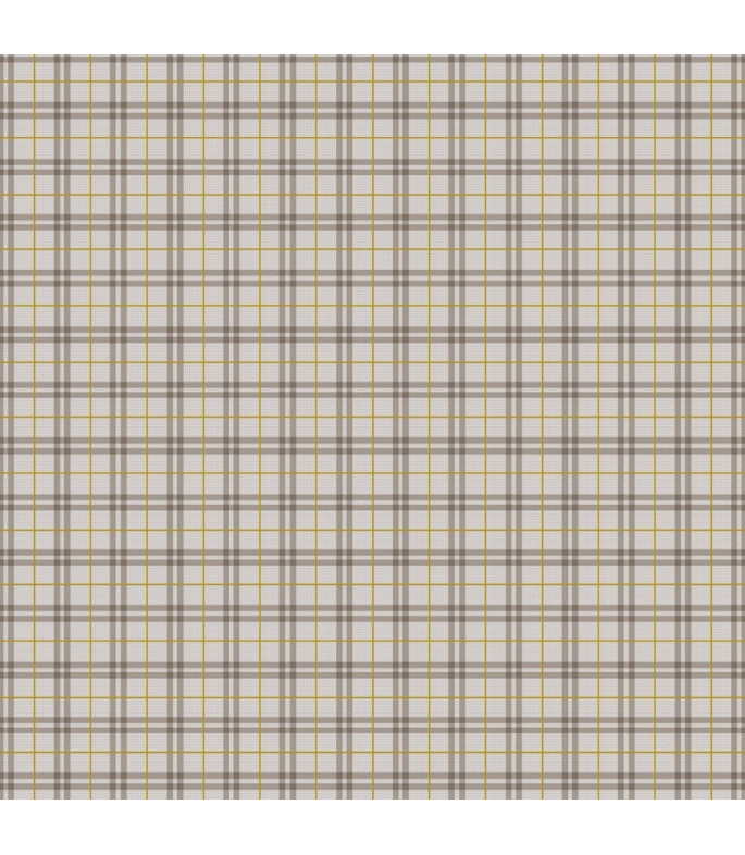Tela colección Winter Dreams Gingham Taupe Metallic