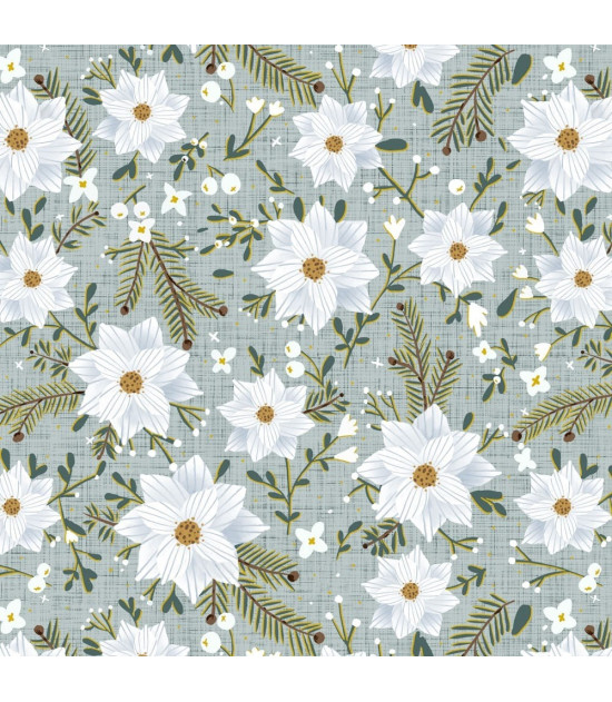 
                                                                                            Tela colección Winter Dreams Winter Flower Mint Metallic
                                                                                    