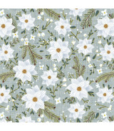 Tela colección Winter Dreams Winter Flower Mint Metallic