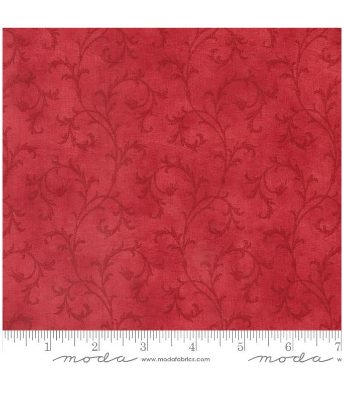 Tela colección A Christmas Carol Crimson