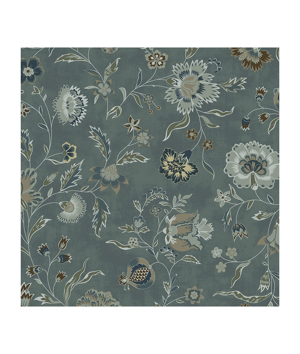 Tela Colección Garden Blue Suede Flourish