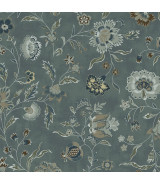 Tela Colección Garden Blue Suede Flourish