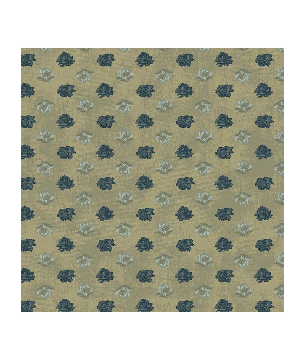 Tela Colección Garden Taupe Rose Head