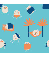 Tela plástica Cotton Laminated PU Sushi