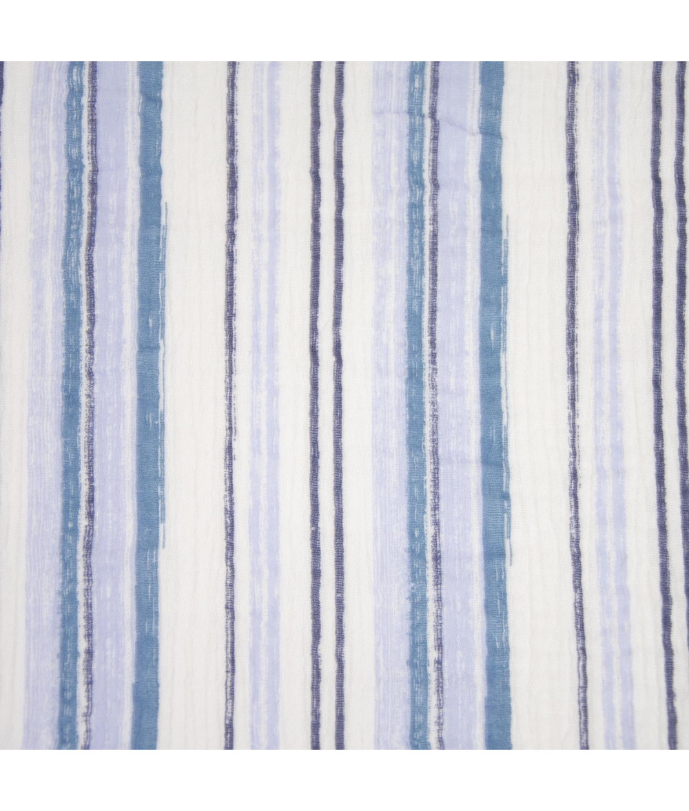 Tela muselina Blue Jeans Stripes