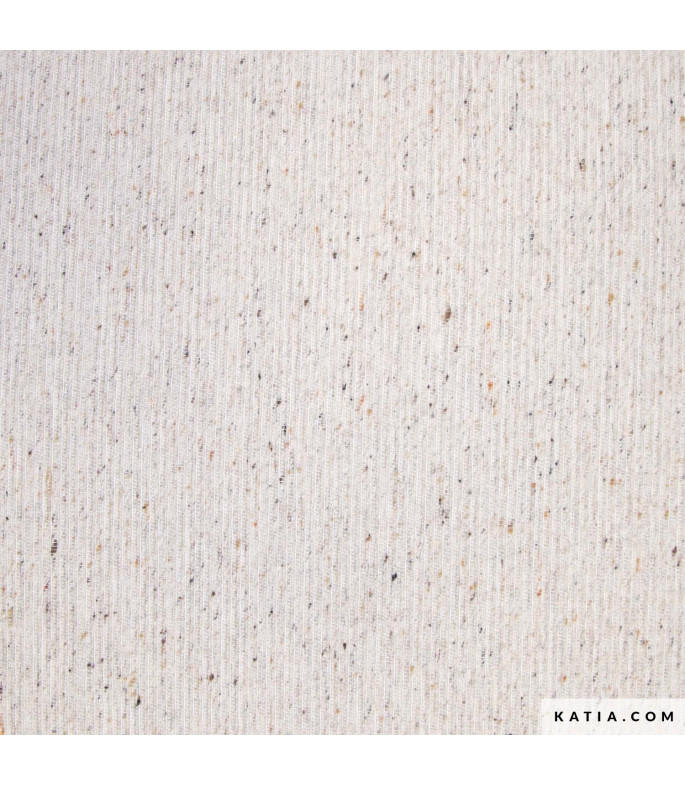 Tela loneta reciclada efecto Tweed en color crudo