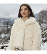 Tela pelo vegano Feather Hair Ivory