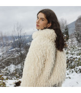Tela pelo vegano Feather Hair Ivory