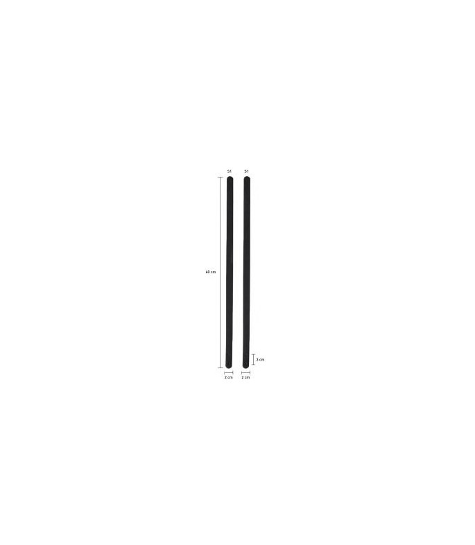 Asas 60cm negras y marrones
